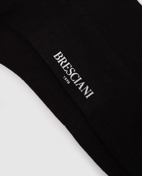 Bresciani Чорні шкарпетки з принтом логотипа MC014UN0006XX