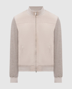 Enrico Mandelli Бежева комбінована куртка 3T907A7405