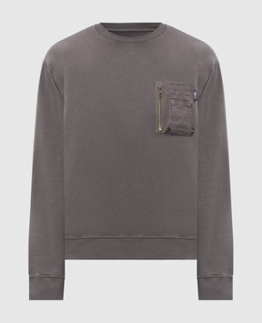 Maison Margiela MM6 Сірий світшот з кишенею SH0GU0038M25024