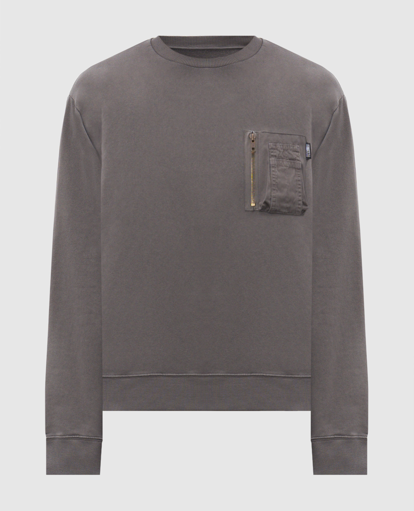 

Серый свитшот с карманом, Свитшоты