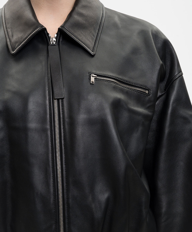 Jil Sander Чорна шкіряна куртка J02SW0048J07187 зображення 5