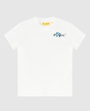 Off-White Дитяча біла футболка з принтом Arrow Spray 44BAA002S26J00E