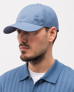 Brett Johnson Синяя кепка из шерсти с эмблемой SS26CAP12LP597OCE1