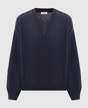 Brunello Cucinelli Синий пуловер из кашемира M12244412P