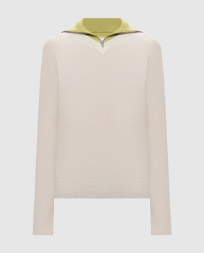 Maison Margiela MM6 Джемпер кольору айворі з вовною S62HA0109M13343