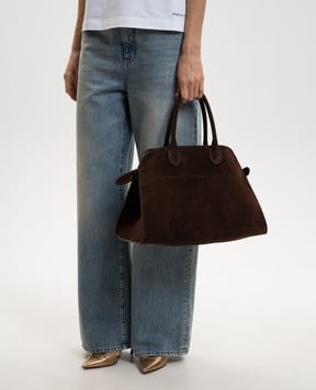 Babe Pay Pls Коричневая замшевая сумка-тоут 6243