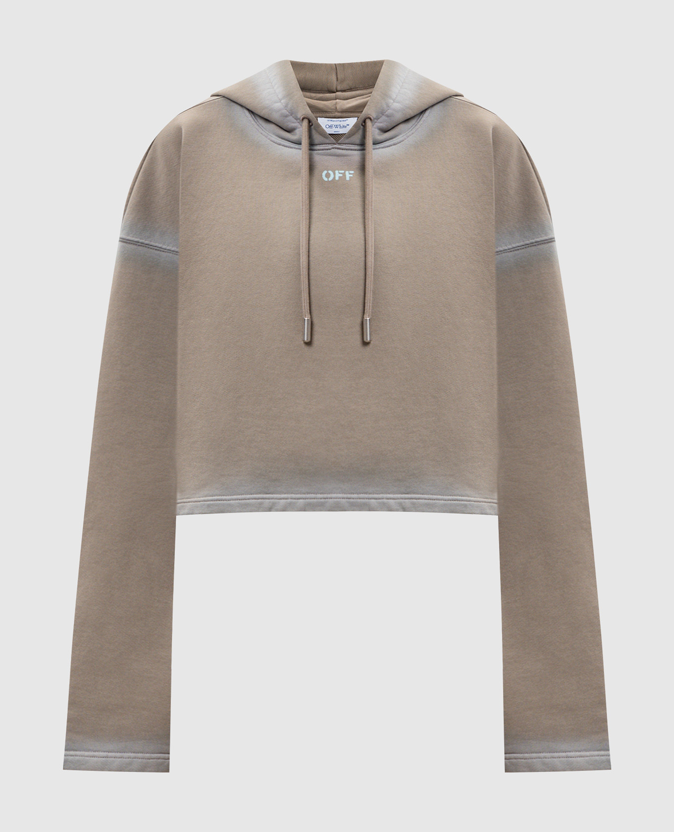 

Коричневые укороченные худи Spray с принтом логотипа, Коричневый, Худи