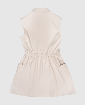 Balmain Дитяча бежева сукня-сорочка BY1B82G01971214