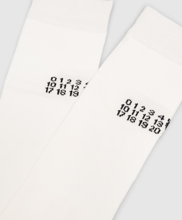 Maison Margiela MM6 Детские гольфы цвета айвори M61118MM045 изображение 3