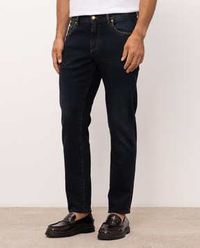 Dolce&Gabbana Сині джинси слім з нашивкою логотипа GY07CDG8PM5