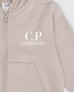 C.P. Company Дитяча сіра спортивна куртка з принтом логотипа CMF01ALCA6948