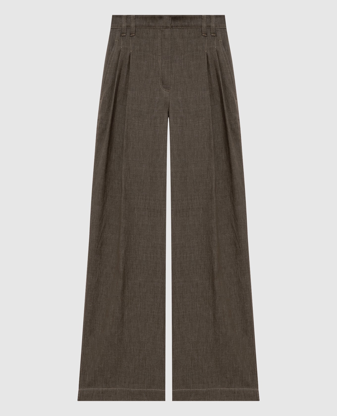 Брюки цвета хаки с цепочкой мониль