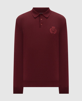 Dolce&Gabbana Бордове поло з вовни GXZ25ZJDVMS