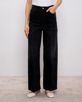 Toteme Чорні джинси з патчем 251WRB2426FB0046