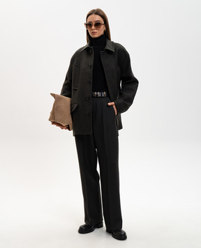 Ami Paris Сірі штани з вовни FTR423WV0088