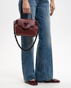 Versace Бордова шкіряна сумка La Medusa DBFI0401A15997