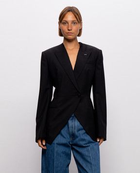 Givenchy Черный двубортный жакет из шерсти BW30R3100H