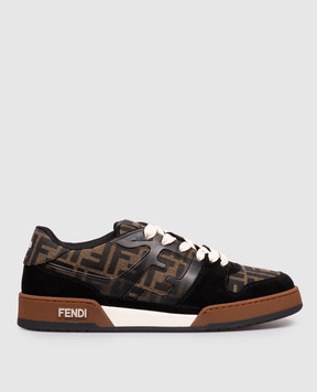 Fendi Черные комбинированные кроссовки Match 7E1688AQ6I