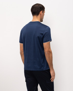 Bilancioni Синяя футболка с эффектом наложения слоев BE26T1GBE2