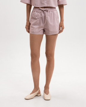 Valentino Розовые шорты в клетку 9B3RF365ACD
