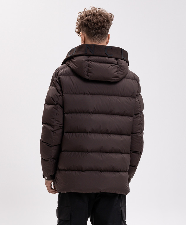 Moncler Коричневий пуховик Orvelle L20911A00222597YW зображення 4
