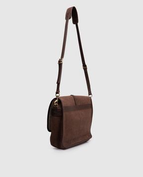 Gianni Chiarini Коричневый замшевый портфель Berlino с логотипом BSU11625COMMCMPL