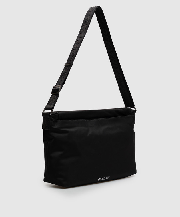 Off-White Чорна сумка-месенджер з емблемою OWMMZ01F26FB01 зображення 3