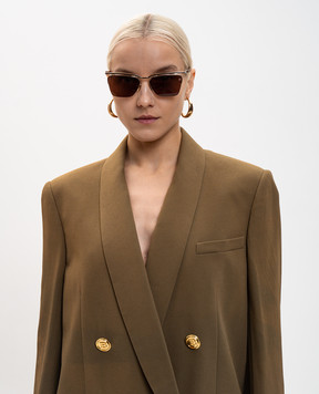 Balmain Золотисті сонцезахисні окуляри TRIOMPHE - II із золотом BPS190C57