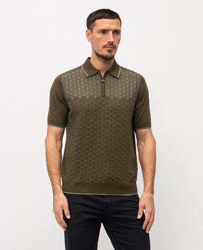 Stefano Ricci Зеленое поло с шелком K818109P31F26175