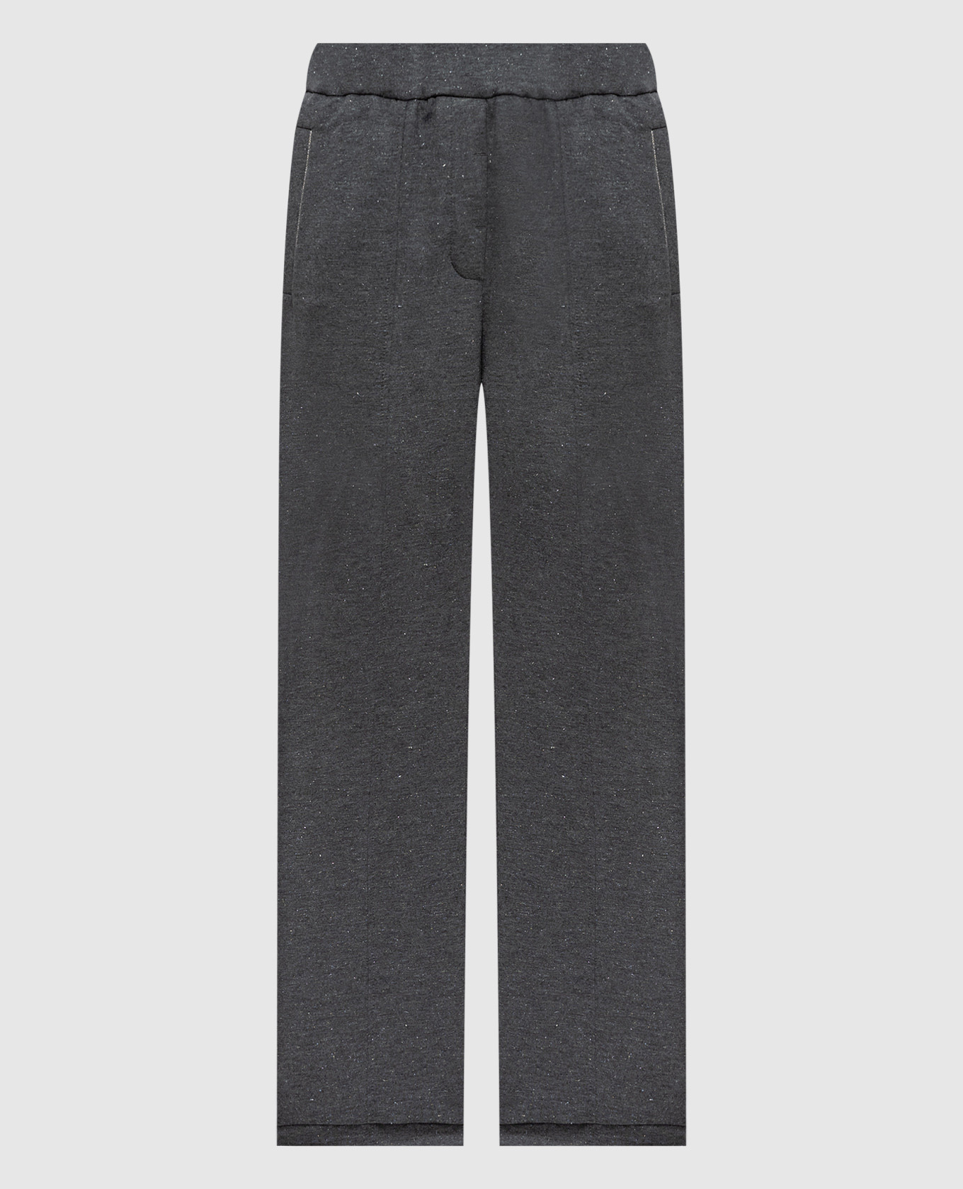 

Серые спортивные брюки с люрексом, Серый, Спортивные штаны