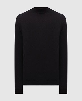 Kiton Чорний светр з кашеміру та шовку UMKXX03