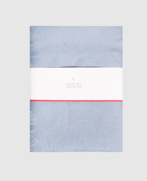 Le Jacquard Fraincais Блакитна скатертина Tivoli з льону 31299