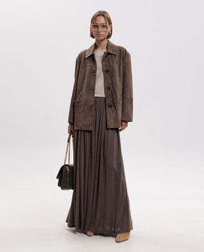 Max Mara Бежева блуза PAGANO із шовку MXMPAGANO
