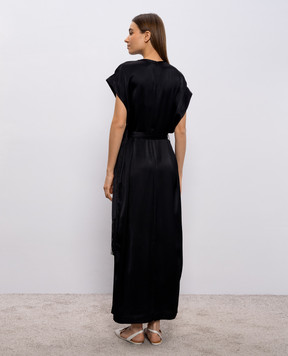 Toteme Черное платье миди 261WRD0310FB0546