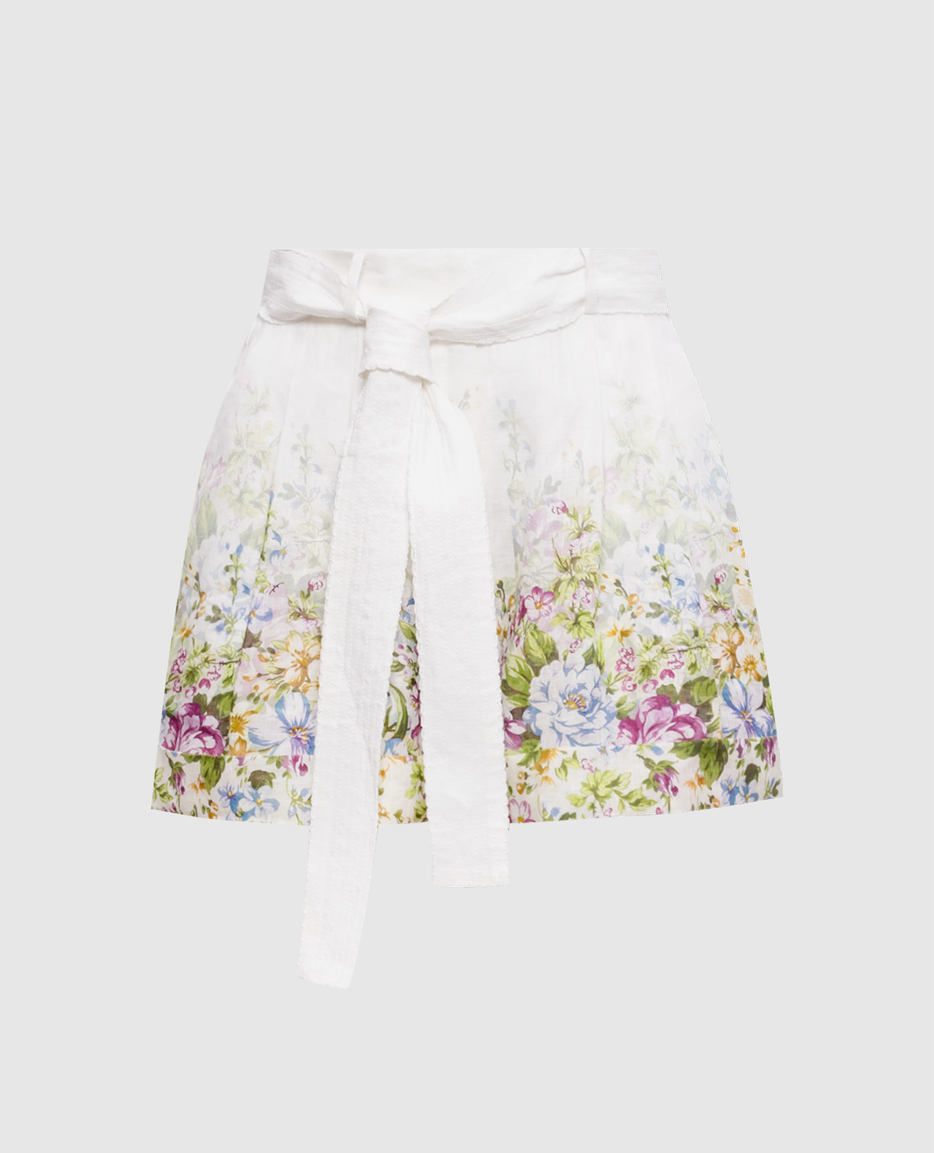 Білі шорти Lola з льону в принт