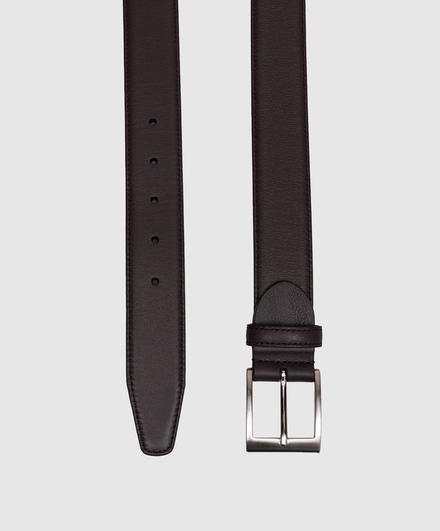 Canali Коричневий шкіряний ремінь KA0002550C зображення 3