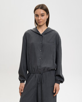 Alexander Wang Сіра спортивна куртка із шовку 1WC1261200