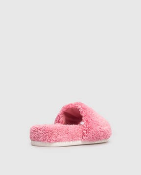 Maison Margiela MM6 Дитячі рожеві шльопанці з логотипом 823932835