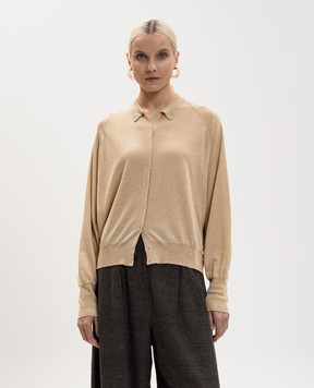 BOBOUTIC Бежевий кардиган з кашеміру, шовку та конопель 5007