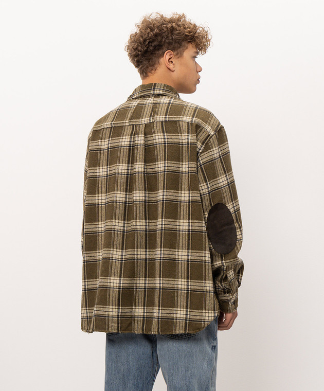 Rhude Зелена сорочка в клітинку Aviano Cargo RHFW26SR01739 зображення 4
