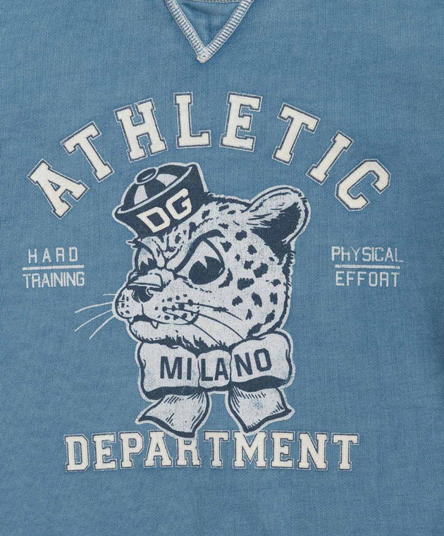 Dolce&Gabbana Детский голубой свитшот с принтом L4JWNAG7PTL26 изображение 3