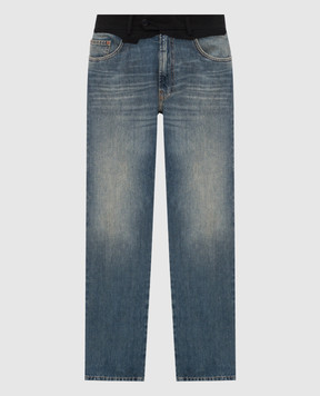 Maison Margiela MM6 Сині джинси з ефектом потертості SH0LA0032M30055