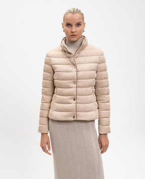 Herno Бежевий пуховик з логотипом PI002102D12414Z