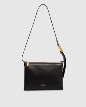 Off-White Черная кожаная сумка Sandbag 404 OWWNN07F26LT01