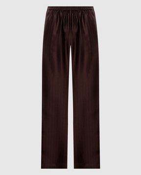 Loulou de Saison Коричневые брюки KADALA с шелком KADALA