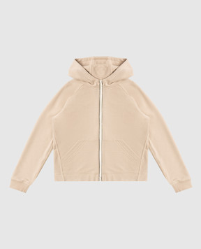 Brunello Cucinelli Детская бежевая спортивная куртка с цепочкой мониль BN05NE296B