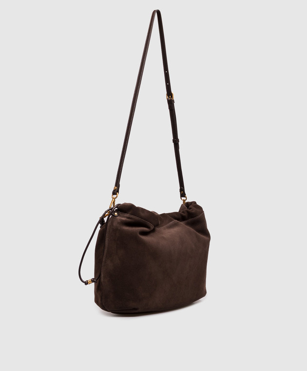 Gianni Chiarini Коричневая замшевая сумка Morgana BS12260CMPL изображение 3