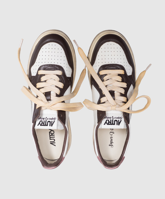 AUTRY Белые кожаные кроссовки MEDALIST Super Vintage AVLWSV62 изображение 4