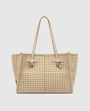 Gianni Chiarini Бежевая сумка-тоут Marcella в узор BS6849COMMMSQ