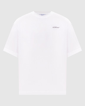 Off-White Біла футболка Half Arrow 44MAA120S26J008